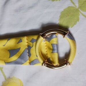 Nwt J.Crew Silk Belt Nautical Yellow Gold Women's Preppy